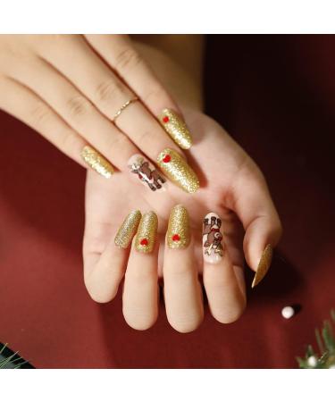 Shop Christmas False Fingernails - Self-Adhesive Artificial Nails | Full Coffin Tips for Women & Girls - Buy Online on GoSupps.com