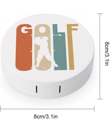 Retro Golf Ball Contact Lens Case with Mirror - Portable Cute Storage Box - Buy Online on GoSupps.com