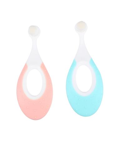Outanaya 2st children's toothbrush tooth cleaning hand toothbrush toothbrush with extra soft bristle hand toothbrush for the oral care micro-handed brush PP Set toddler gently