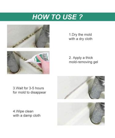 Mold Remover Gel Mould and Mildew Remover Household Mildew Caulk Remover Wall Mold Cleaner Kitchen and Bathroom - Buy Online on GoSupps.com