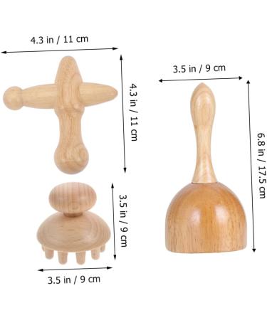 Fomiyes Household Cupboards Beech Wood Massage Set - Mushroom Head Massage Cups for Neck & Lymph Care | Perfect for Travel - Buy Online on GoSupps.com
