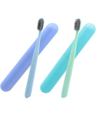Mobestech 4-Piece Travel Toothbrush Set | Eco-Friendly Wooden Toothbrushes with Super Soft Heads | Natural Hand Toothpaste Gift | International Shipping - Buy Online on GoSupps.com