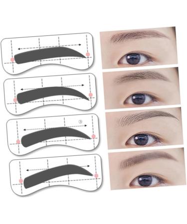 FOMIYES 96 Pairs 8 Eye Shadows Eyebrow Shaper Stencil Molds Kits Eyebrow Stencils Card Conjoined Tool - Buy Online on GoSupps.com