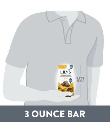 LILY'S Milk Chocolate Style No Sugar Added, Sweets Bars, 3 oz (12 Count) - Buy Online on GoSupps.com