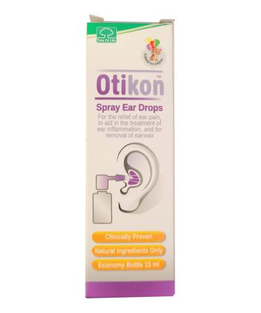 OTIKON Ear Drops Natural Ear Spray for Relief of Pain and Infection 15ml