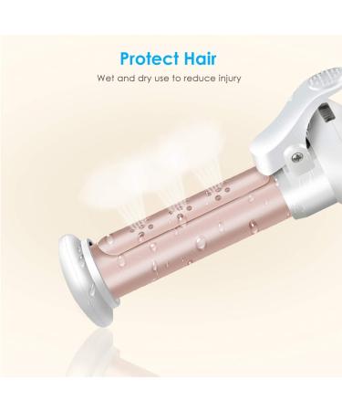 Leyeet Cordless Curling Iron - Mini USB Rechargeable Ceramic Hair Curler & Straightener for Travel | Wet & Dry Use | Perfect for Business Trips - Buy Online on GoSupps.com