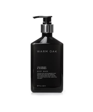Gilchrist & Soames Warm Oak Body Wash and Shower Gel - 9oz - Natural, Essential Oils, All Skin Types, Zero Parabens, Sulfates, and Phthalates Warm Oak Collection Body Wash 9 Ounce