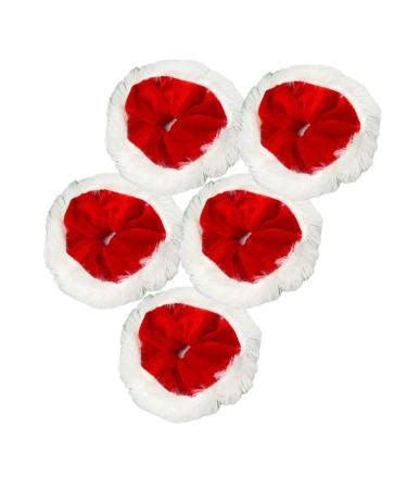 Frcolor 5pcs Christmas Hair Scrunchies - Red Elastic Ponytail Holders for Women & Girls - Buy Online on GoSupps.com