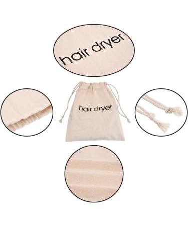 Cotton Hair Dryer Bags - Set of 2 | Drawstring Container for Hairdryer & Nozzle Attachment | Organizer for Hair Dryer Accessories - Buy Online on GoSupps.com