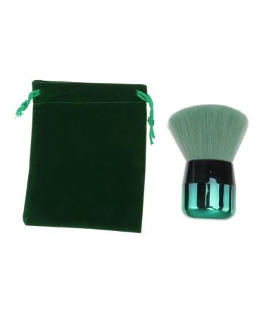 Beaupretty 1pc Makeup Brush Blush Brush Green Powder Makeup Bronzer Brush Make up for Face Blush for Cheeks Mushroom Head Travel Liquid Artificial Fiber 8.5x6.5cm Green