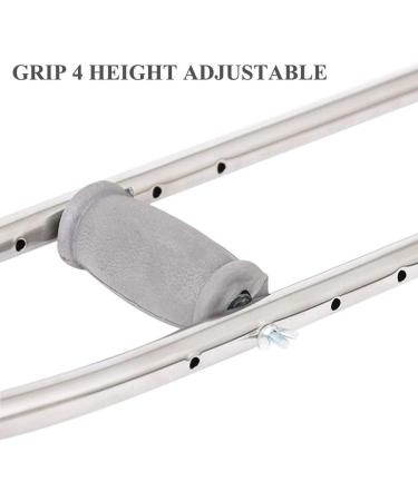 Crutches for Adults Underarm Underarm Crutches for Adjustable Tall Adult Walking Crutches Lightweight Stainless Steel Underarm Crutches with Height Adjustable Retractable Anti- S Selfless dedication - Buy Online on GoSupps.com
