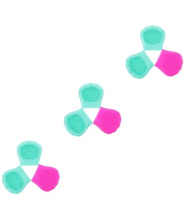 Angoily 3 Sets Silicon Facial Cleaner Face Cleanser Woman Blackheads Removal Multifunction Face Cleansing Tool Handheld Mat Scrubber Face Scrubber Exfoliator Brush Cleansing Brush