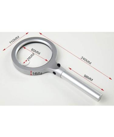 Glass Handheld 10 Times Glass with Led Lights for The Elderly Reading HD 20 Times Maintenance Antiques Identification Reading Newspaper 240 * 110mm Made in China - Buy Online on GoSupps.com