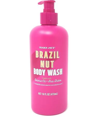 Trader Joe's Brazil Nut Body Wash Made with Coconut Oil + Shear Butter Net 16 Fl Oz (473 ml) - Pack of 1