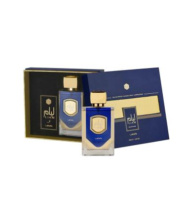100% Original Luxury Liam Blue Shine100-ML EDP Men Women Fragrance Perfume Bergamot Pepper Rosemary Scent 3.38 Floz Spray