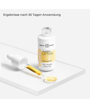 Eyes Lift Booster by BeautyMates - Vegan Eye Serum with Hyaluron & Vitamin B3 for Dark Circles Swelling & Wrinkles - 120 Applications (20ml) - Buy Online on GoSupps.com