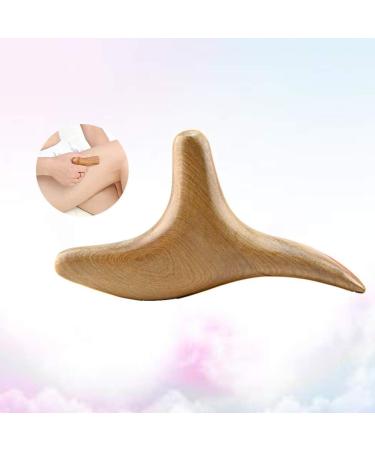 Healifty Trident Shaped Gua Sha Board - Natural Wood Scraping Massage Tool for Spa & Acupuncture - Buy Online on GoSupps.com