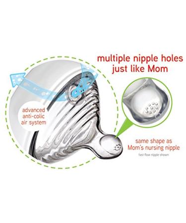 NUK Simply Natural Medium Flow Replacement Nipples - 2pk - Buy Online on GoSupps.com