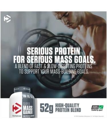 Dymatize Super Mass Gainer | High Protein Carb Blend | 1280 Calories 52 G Protein 10.7 G BCAAs 5.1 G Leucine Per Serving | 16 Servings 12 LB (Gourmet Vanilla) - Buy Online on GoSupps.com
