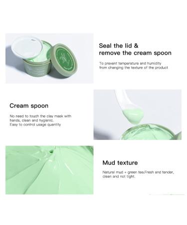 Green Tea Clay Mask - Deep Cleansing Remove Blackheads Shrink Pores | Skin Care for Men & Women - Buy Online on GoSupps.com