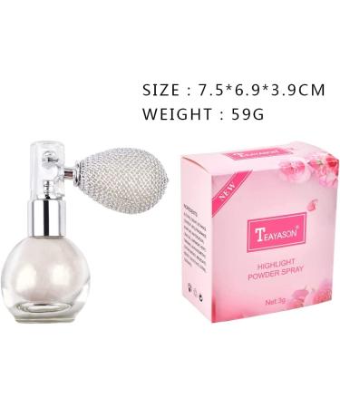MIESCHER Shimmering Champagne Sparkle Loose Powder Highlighter Spray - Glitter Makeup for Face, Body & Hair - Luminous High Gloss Finish - Women's Cosmetic - Buy Online on GoSupps.com