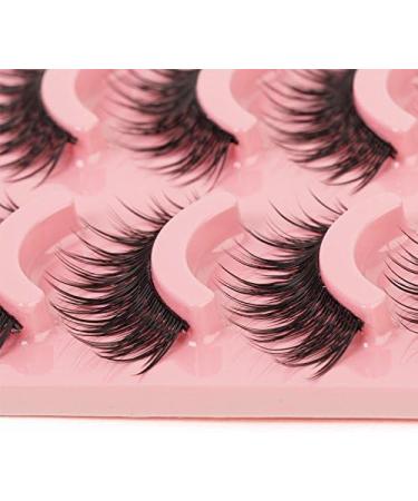 5 Pairs Handmade Natural Long False Eyelashes - Black | Thick Fake Eyelashes for Makeup - Buy Online on GoSupps.com