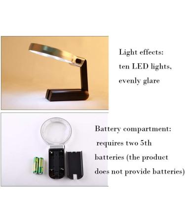 Glass Foldable Handheld Desktop Dual Use with Light Portable Magnifier - Buy Online on GoSupps.com