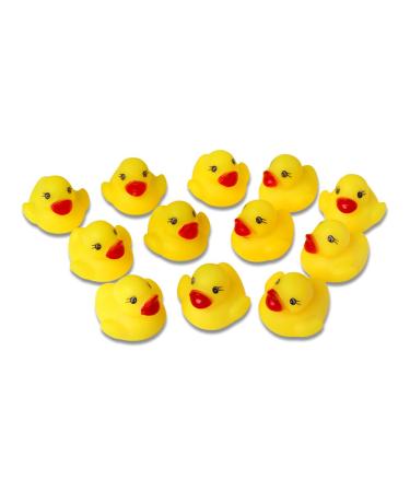 Schramm 12 pieces rubber duck squeaking duck yellow approx. 3.5 cm squeaking duck bathing duck ducks bathing ducks rubber ducks - Buy Online on GoSupps.com