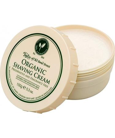 Taylor of Old Bond Street Organic Shaving Cream 150g - Premium Natural Grooming Products for Men - International Shipping Available - Buy Online on GoSupps.com