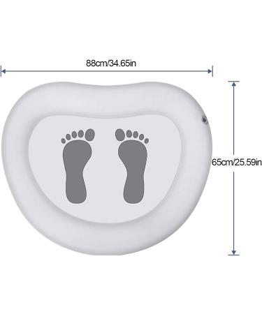 fanelod Inflatable Foot Bath for Pool | Portable Pool Feet Washer | White Inflatable Basin with Pump Foot Soaking Bath Basin for Swimming Pool Clean Feet - Buy Online on GoSupps.com