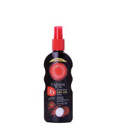 Cabana Sun Deep Tanning Dry Oil Spray Coconut Water Resistant 200ml SPF6 - Buy Online on GoSupps.com