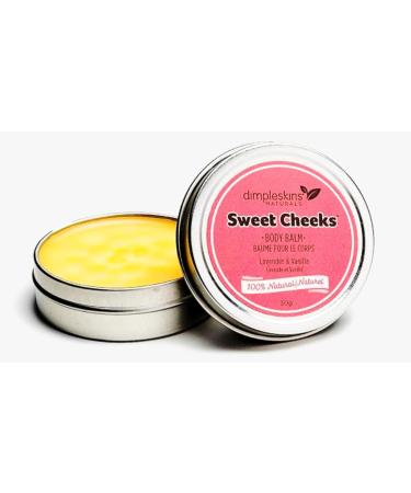 Dimpleskins Sweet Cheeks | All-Natural Baby Skin Balm for Dry Skin Chapped Cheek and Hands | also Great for After-Bath Massage Balm on Baby | Pure Beeswax Jojoba Oil Cheeks Balm