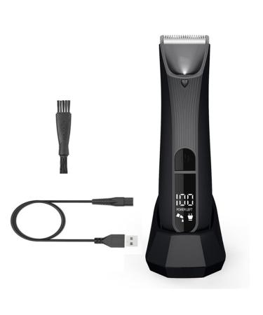 Hair Clippers for Men Body Groomer for Men Waterproof Groin Pubic Hair Trimmer Electric Shaver with Light Led Display for Beard/Chest/Armpits/Back/Leg
