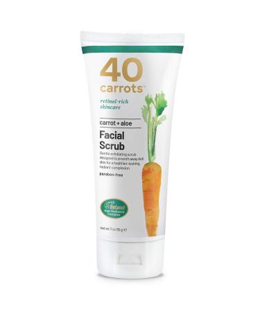 Buy 40 Carrots Carrot Aloe Facial Scrub - Improve Skin Tone & Texture | Paraben & Cruelty Free | Made in USA (3oz - Buy Online on GoSupps.com