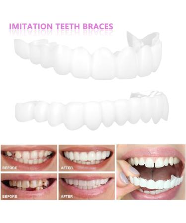 Buy Cosmetic Veneers & Dentures Online | 2 Pairs of Lightening Teeth for Top & Bottom - Buy Online on GoSupps.com