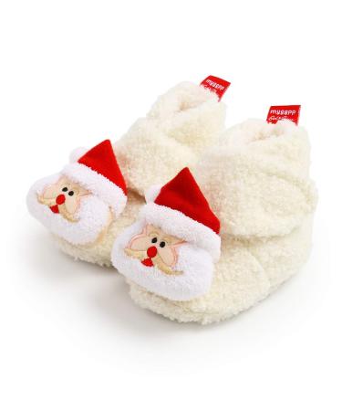 Matt Keely Baby Boys Girls Anti-Slip Soft Sole Slipper Booties Infant Crib Shoes Crawler Warm Winter Boots with Fleece Lining 6-12 Months White Style 3 - Buy Online on GoSupps.com
