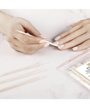 Bluesky Wooden Cuticle Pushers | Orange Wood Sticks Nail Cleaner Tool | Double End | 11.5 cm/4.5 Inches - Buy Online on GoSupps.com