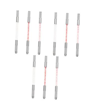 NOLITOY 9 Pcs Fruit Embroidery Pen Brow Pencil Makeup Tool Metal Pen Crystal Pen Miss Make up Cosmetics 1 count (Pack of 1) Assorted Colorx3pcs