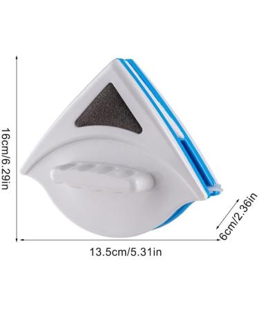 Efficient Magnetic Window Cleaner - Magnet Glass Cleaning Brush Sponge Wiper - Double-Sided Triangular Design for Home & Hotel (Green (Suitable for 5-12MM)) - Buy Online on GoSupps.com