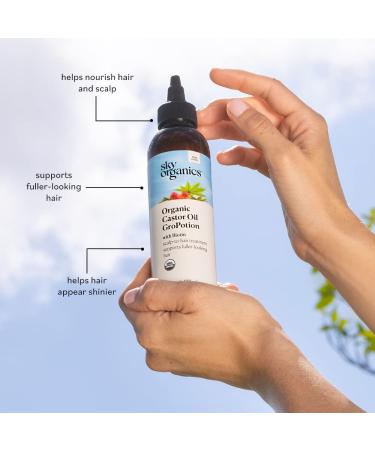 Sky Organics Organic GroPotion for Hair - USDA Certified Organic, Strengthen, Lengthen & Condition - 6 fl. oz - Buy Online on GoSupps.com