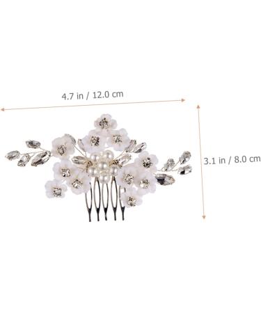 Angoily Bridal Comb Pearl Trim Continuous Spray Bottle Wedding Ceremony Decorations Pearl Decor Wedding Decor Tiara Hair Flower Head Polymer Clay White Bride - Buy Online on GoSupps.com