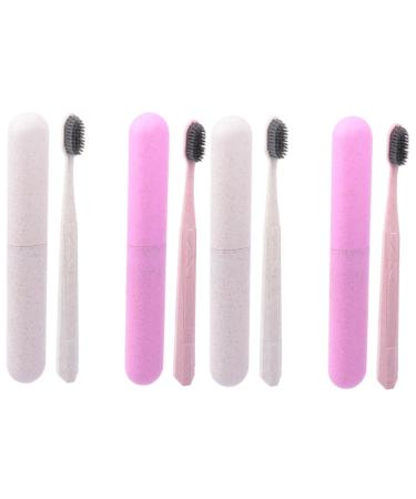 Minkissy 4 pieces toothbrush set travel toothbrush children toothbrush travel case for toothbrush sweater for bare tag seeds natural toothpaste ultra toothbrush tool for tooth cleaning care