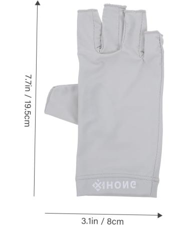 Healeved 1 Pair Uv Gloves Fingerless Gloves for Women Uv Protection Touchscreen Gloves Professional Protection Fingerless Gloves Nail Gloves Women's Lamp Anti-uv Fabric 19.5x8cm - Buy Online on GoSupps.com