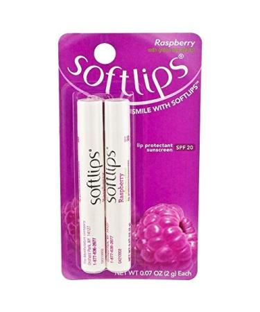 SoftLips Raspberry Lip Balm with SPF 20-2ct 0.045 Count - Buy Online on GoSupps.com