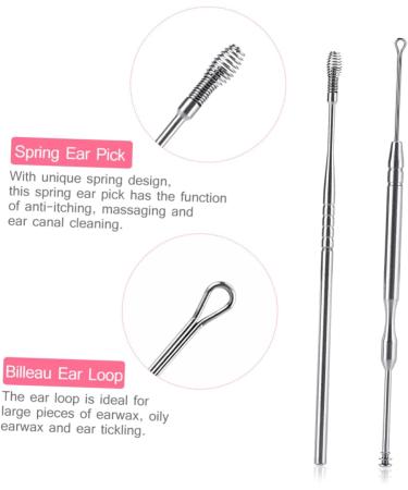 FRCOLOR Ear Wax Cleaner Kit - 3pcs Ear Scoops & Tools for Safe Ear Wax Removal - Stainless Steel Ear Cleaning Set - Buy Online on GoSupps.com