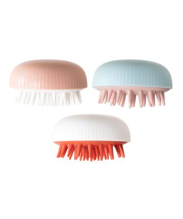Magiclulu 6 Stk Shampoo brush body brush made of silicone hair accessories hair accessories cleaning brush cleaning ridge hair comb with double usage purpose