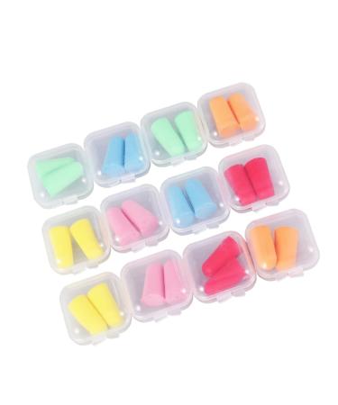 FRCOLOR 12 Boxes Sleeping Earbuds Noise Cancelling Earbuds for Sleep Soundproof Protection Assorted Color 1 Count (Pack of 1)