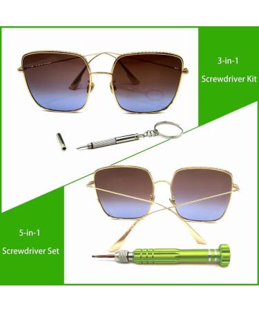 ciyeu 5 in 1 Glasses Screwdriver Glasses Repair Kit Magnetic Screwdriver Set for Watches Green - Buy Online on GoSupps.com
