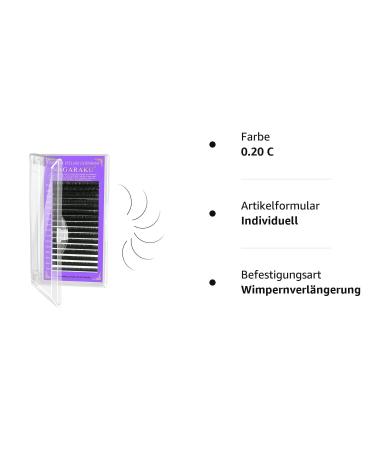 Nagaraku 5 Trays Individual Eyelash Extensions - 11/12/13/14/15mm C Curl Volume Lashes - Gently Matt Black - Perfect for International Shipping - Buy Online on GoSupps.com