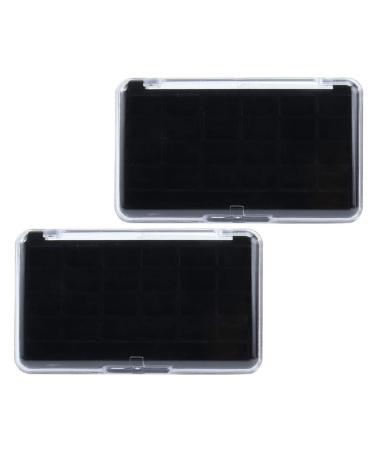 2 pieces 24 empty eyeshadow box DIY eyeshadow eyeshadow make-up palette empty eyeshadow pallet eyes shadow plate empty cosmetics pocket form portion stable plastic